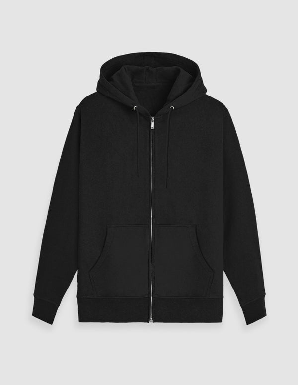 Black Zip Hoodie | UH38