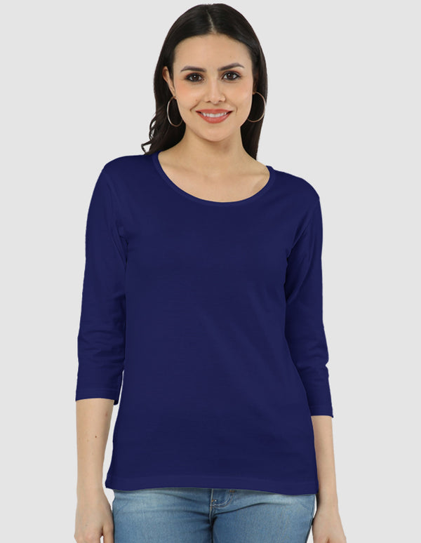 Royal Blue Women's Long Sleeve Tee | FL38