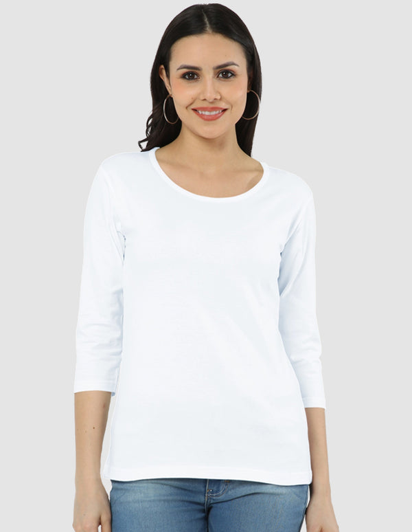 White Women's Long Sleeve Tee | FL38