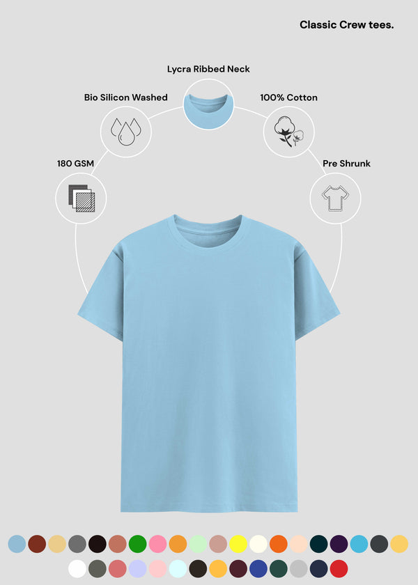 Baby Blue Classic Crew T-Shirt | UC21