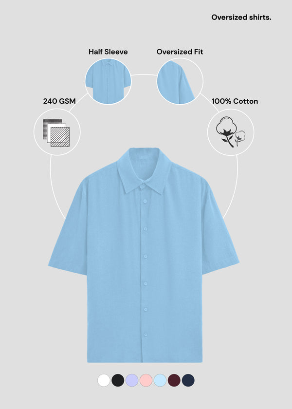 Baby Blue Oversized Shirt | UC28