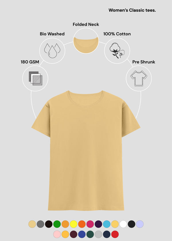 Beige Women's Classic T-Shirt | FC21
