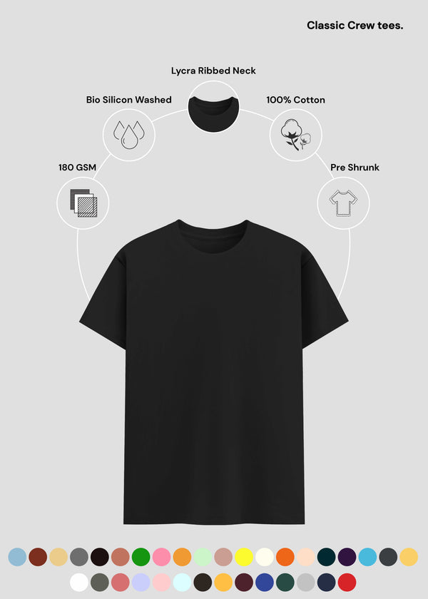 Black Classic Crew T-Shirt | UC21