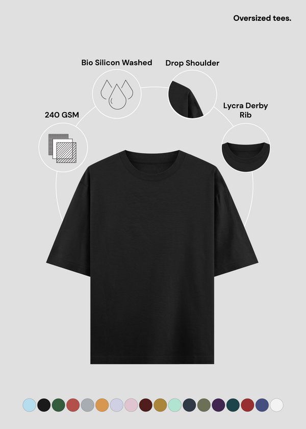 Black Oversized Classic T-Shirt | UC22