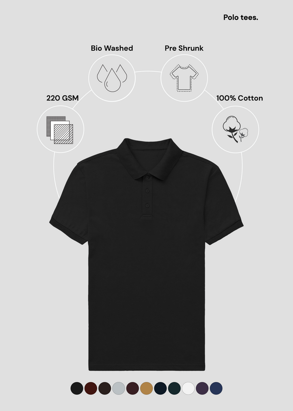 Black Men's Polo | MP25