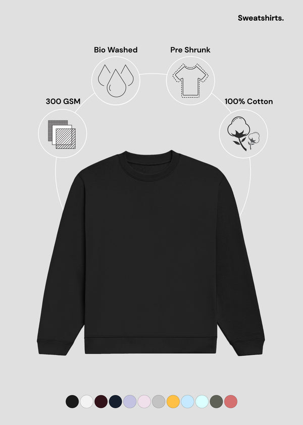 Black Unisex Sweatshirt | UH26