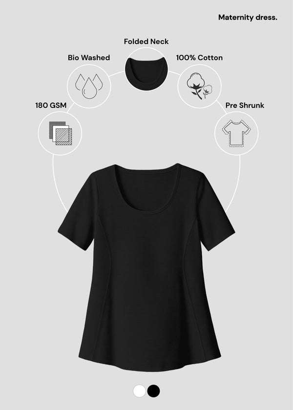 Black Maternity Dress | FM44
