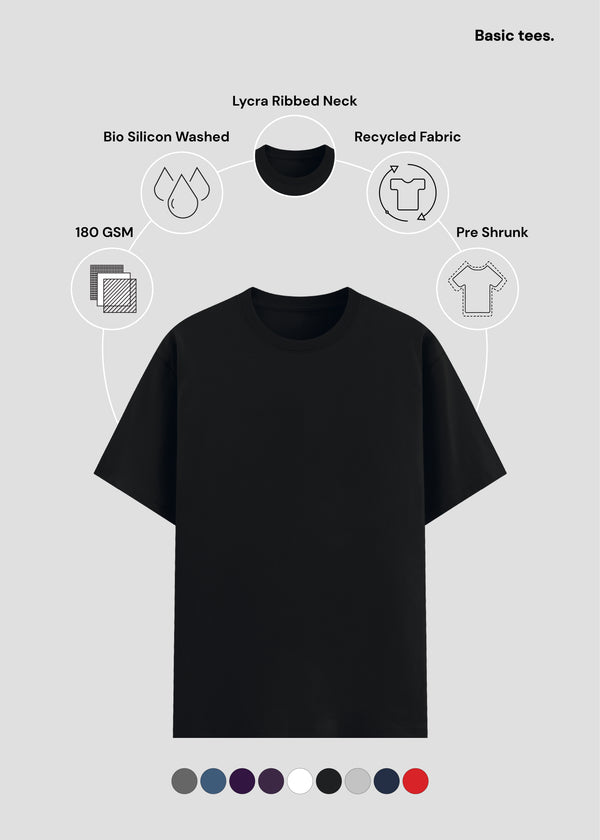 Black Basic T-Shirt PC | UB73