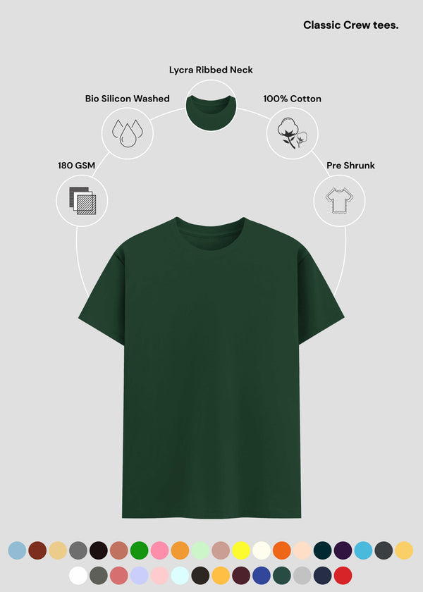 Bottle Green Classic Crew T-Shirt | UC21