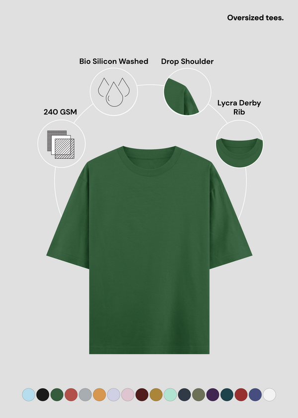 Bottle Green Oversized Classic T-Shirt | UC22