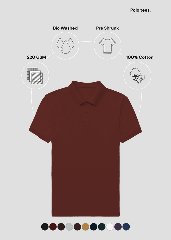 Brick Red Men's Polo | MP25