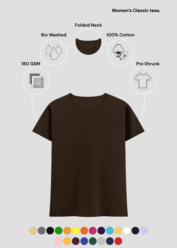 Coffee Brown Women's Classic T-Shirt | FC21