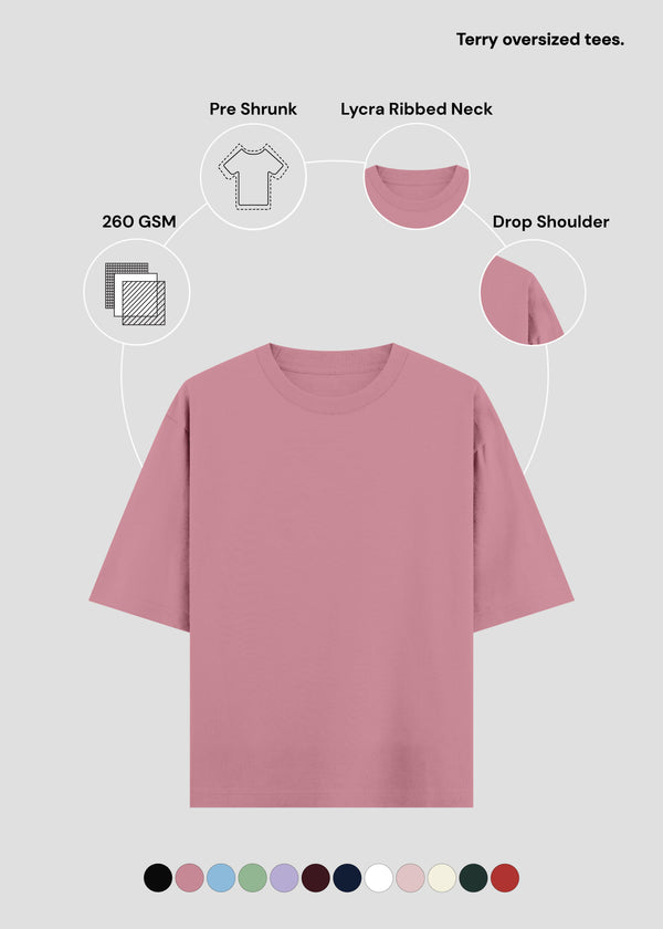 Flamingo Terry Oversized Tee | UT27