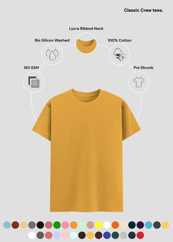 Golden Yellow Classic Crew T-Shirt | UC21