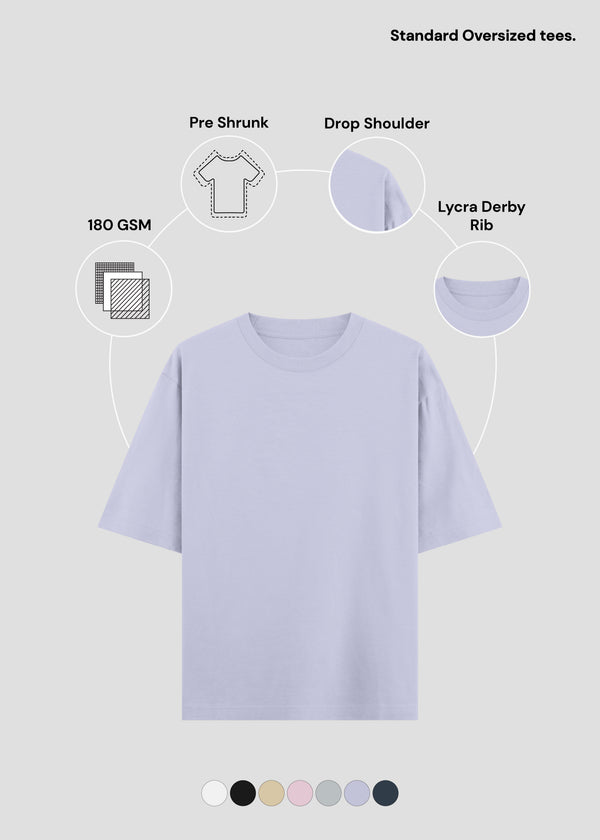 Lavender Oversized Standard T-Shirt | US22