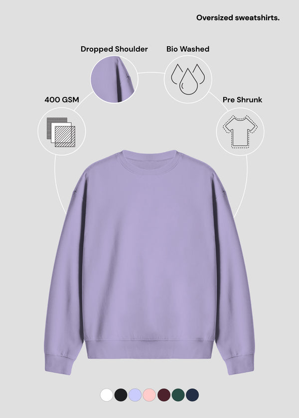 Lavender Unisex Oversized Sweatshirt | UH35