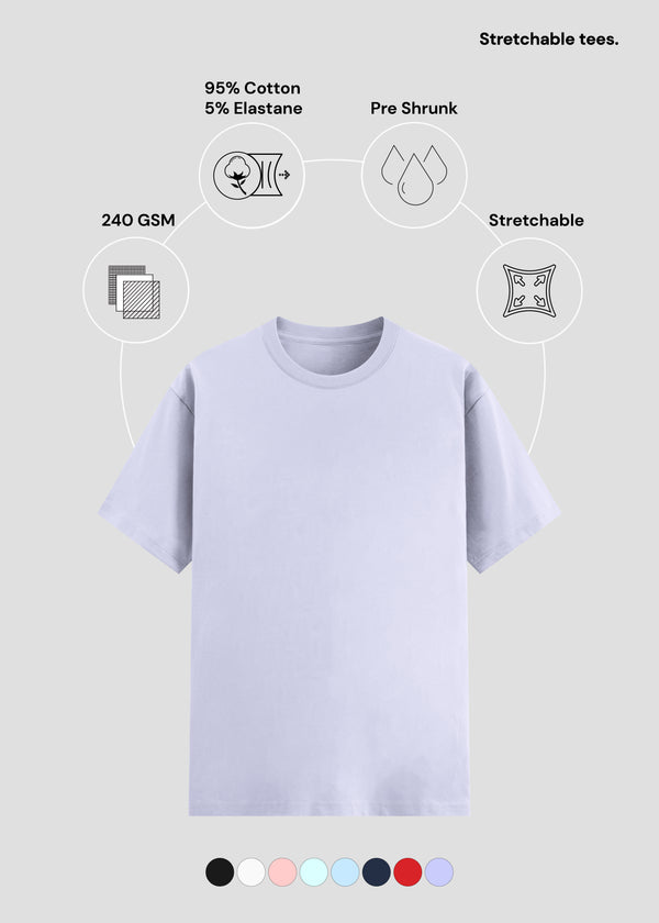 Lavender Cotton Stretch T-Shirt | UC48