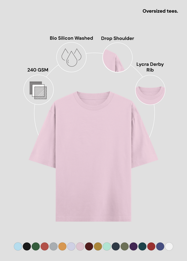 Light Baby Pink Oversized Classic T-Shirt | UC22