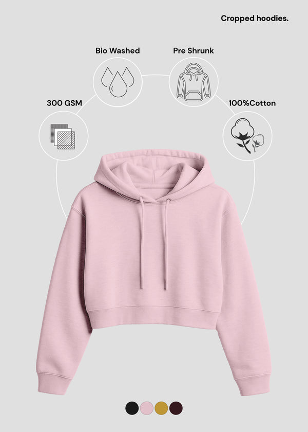 Light Baby Pink Cropped Hoodie | FC32