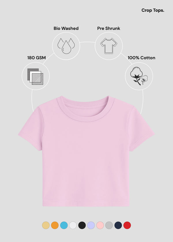 Light Baby Pink Crop Top | FC39