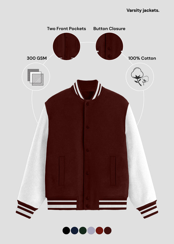 Maroon Varsity Jacket | UJ31
