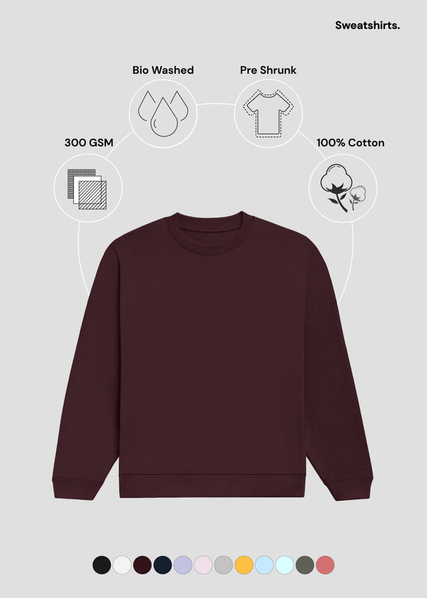 Maroon Unisex Sweatshirt | UH26