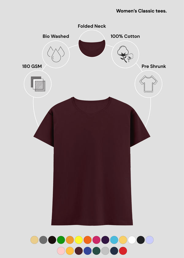 Maroon Women's Classic T-Shirt | FC21