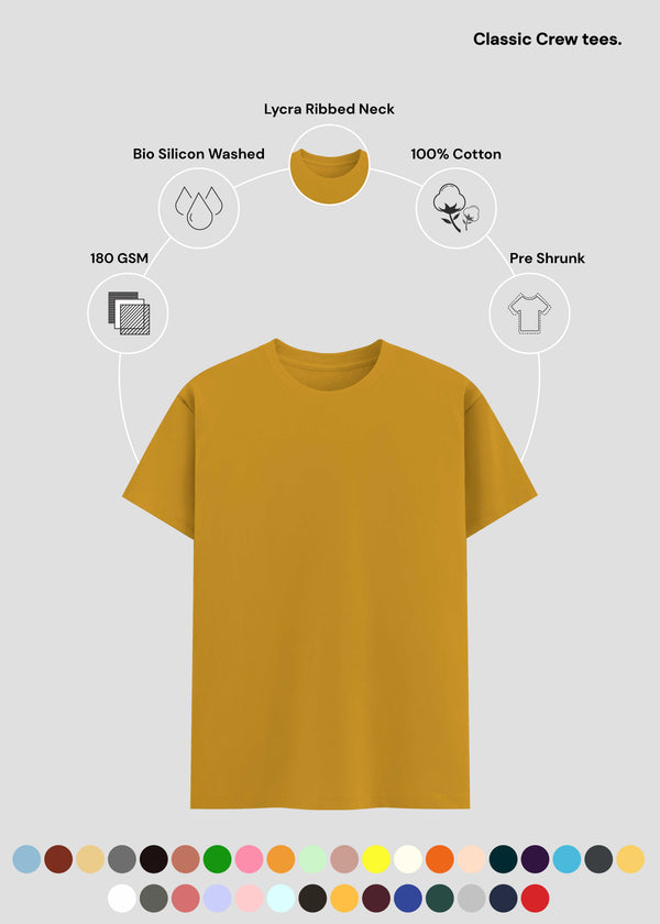 Mustard Yellow Classic Crew T-Shirt | UC21