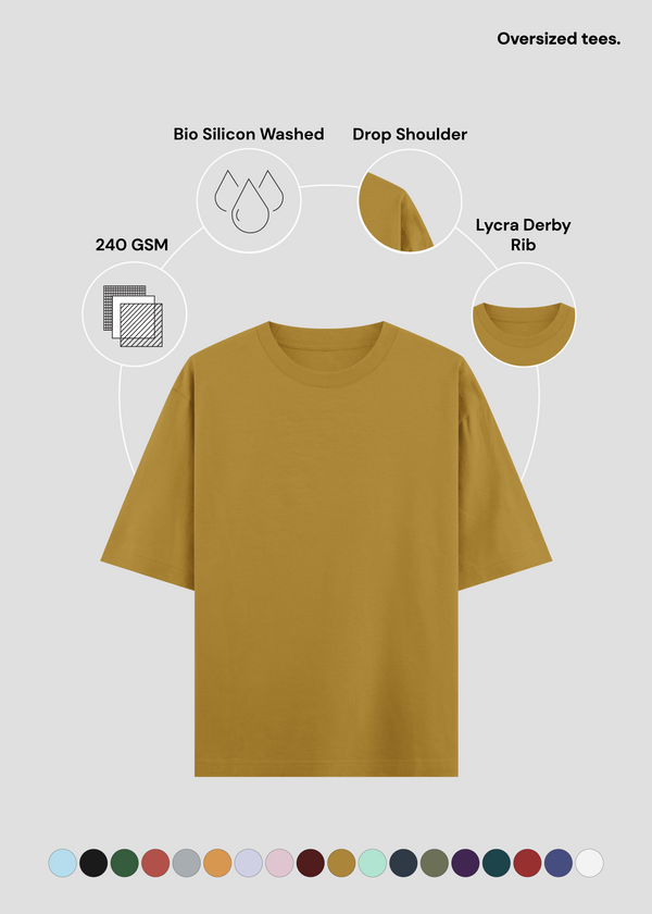 Mustard Yellow Oversized Classic T-Shirt | UC22