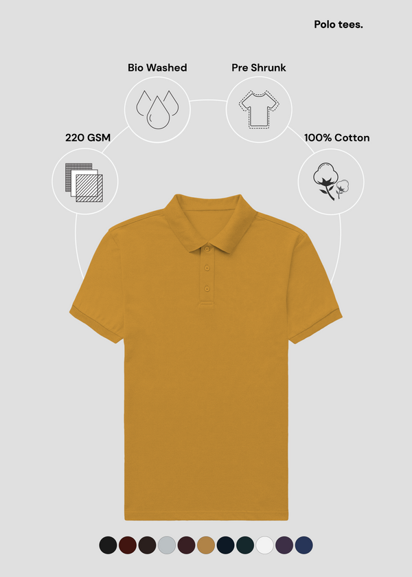 Mustard Yellow Men's Polo | MP25