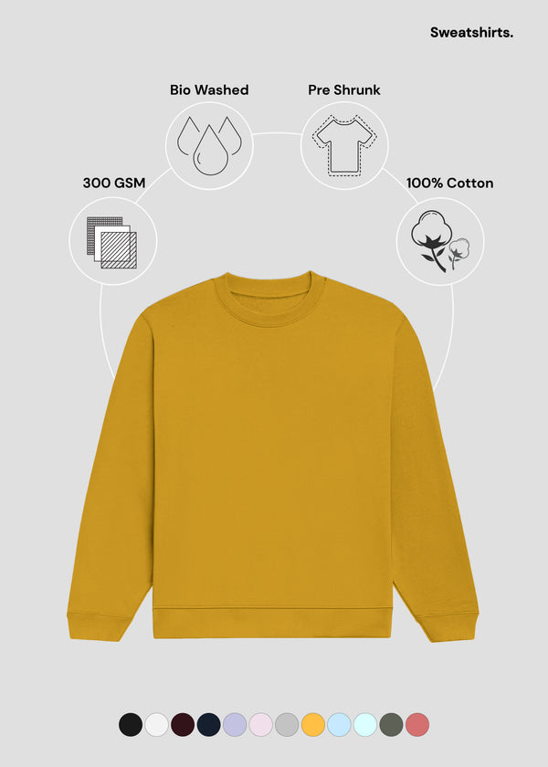 Mustard Yellow Unisex Sweatshirt | UH26