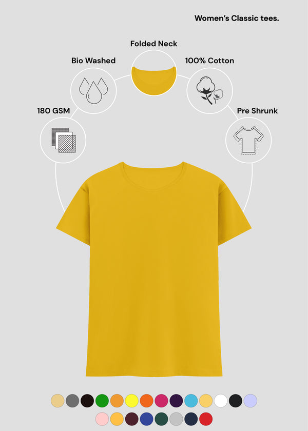 Mustard Yellow Women's Classic T-Shirt | FC21