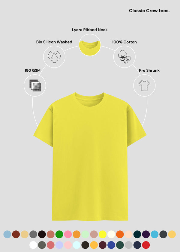 New Yellow Classic Crew T-Shirt | UC21