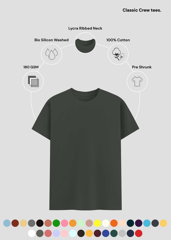 Olive Green Classic Crew T-Shirt | UC21