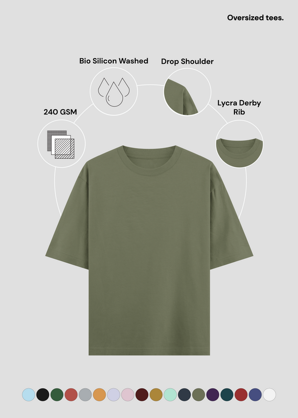 Olive Green Oversized Classic T-Shirt | UC22