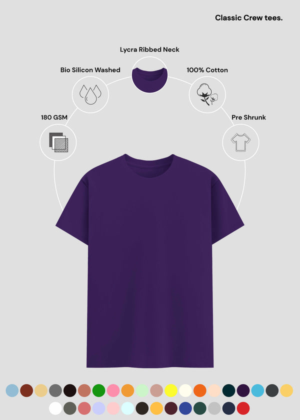 Purple Classic Crew T-Shirt | UC21