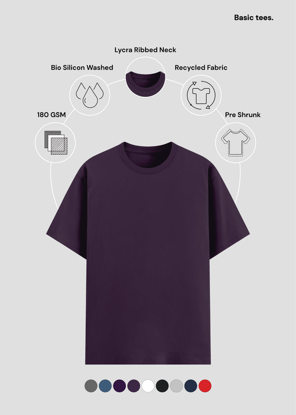 Purple Basic T-Shirt PC | UB73