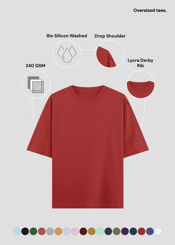 Red Oversized Classic T-Shirt | UC22