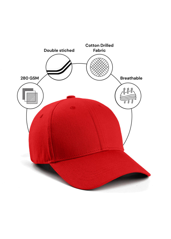 Red Classic Baseball Cap | BC33