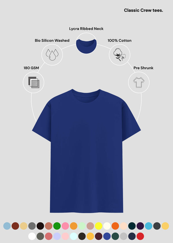 Royal Blue Classic Crew T-Shirt | UC21