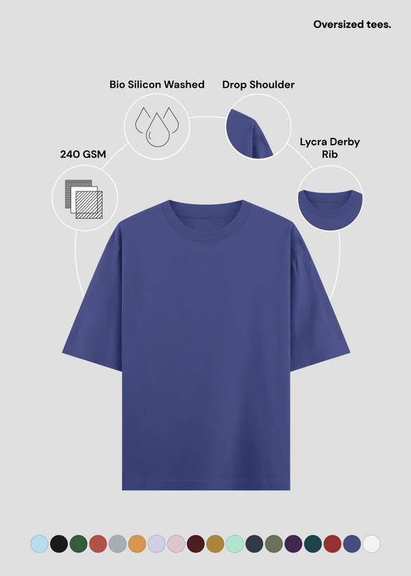 Royal Blue Oversized Classic T-Shirt | UC22