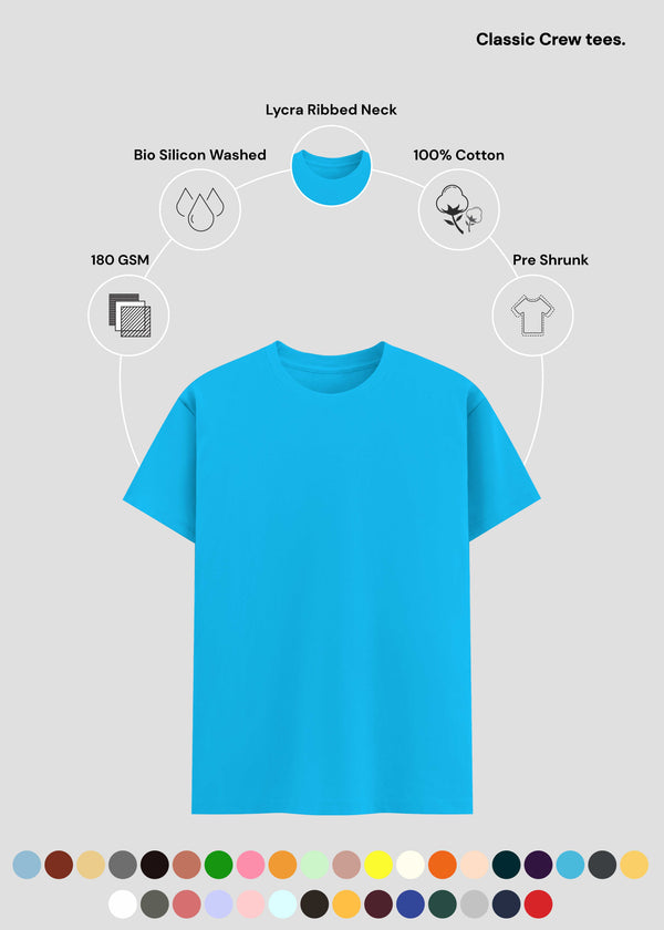 Sky Blue Classic Crew T-Shirt | UC21