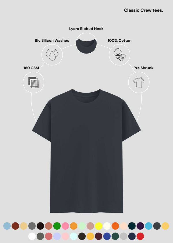 Steel Grey Classic Crew T-Shirt | UC21