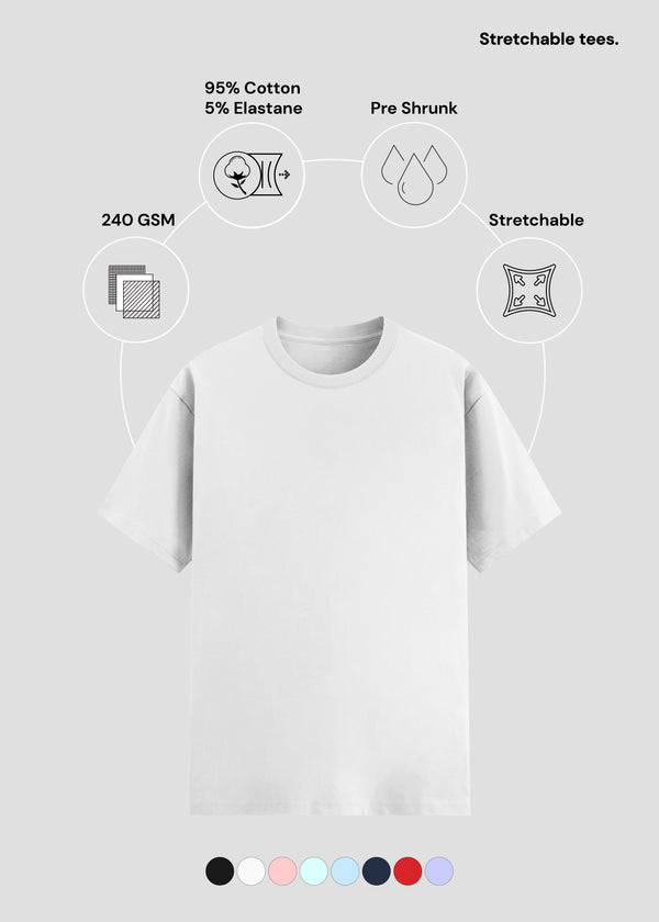 White Cotton Stretch T-Shirt | UC48