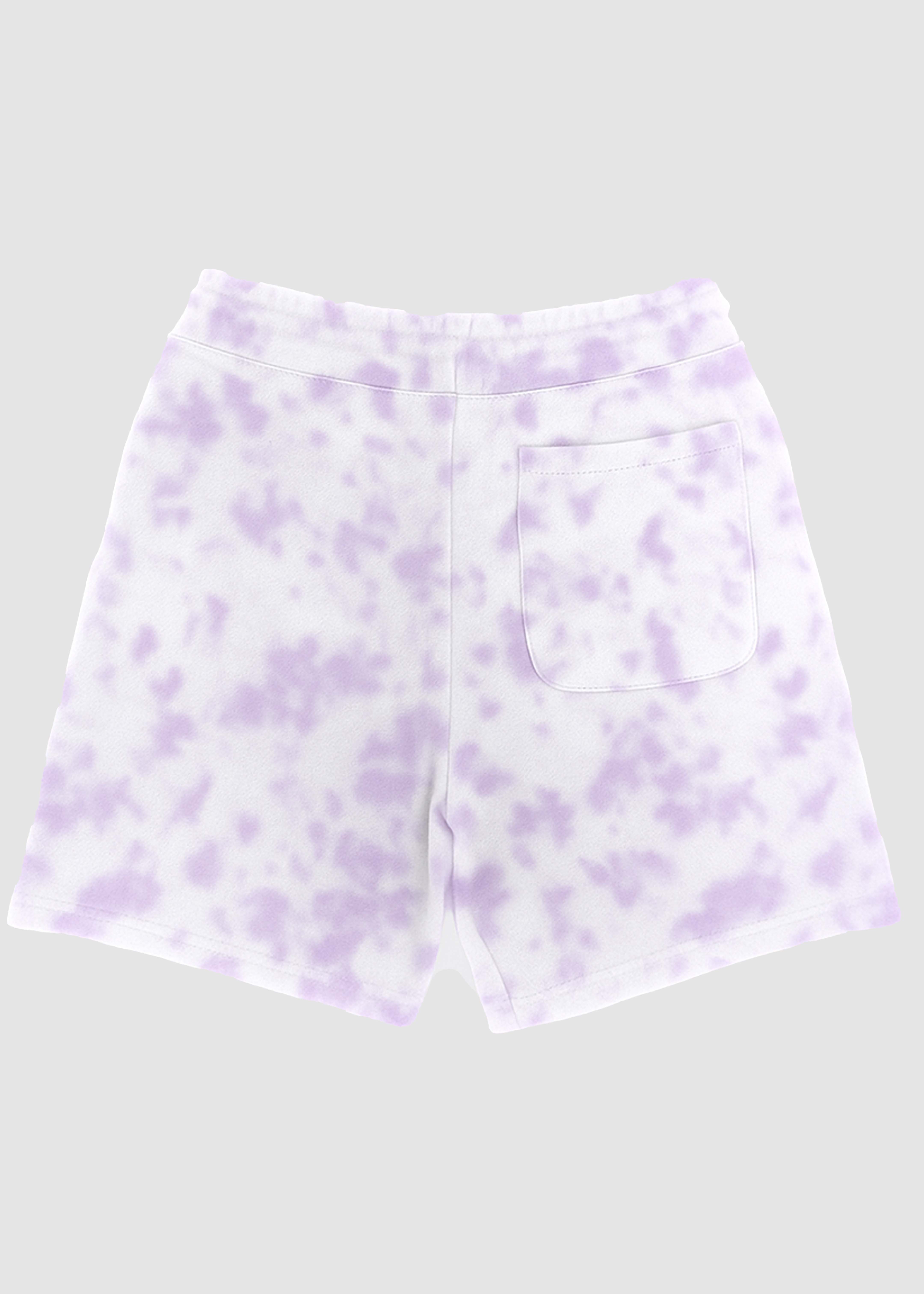 White Lavender Tie Dye Shorts | UT68 – TeeTalkies